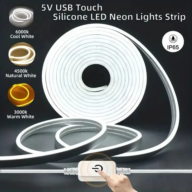 Dotykový senzor LED neonové světlo 5V USB stmívatelné vodotěsné flexibilní páska DIY pokojová dekorace