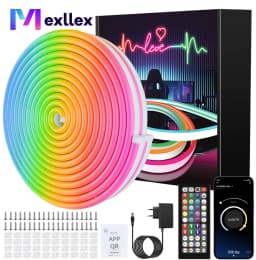 RGB LED neonová lanová světla 40M vodotěsná hudební synchronizace s aplikací dálkové ovládání vnitřní a venkovní páska - náhled 2