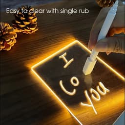 LED noční světlo na nástěnku s perem - USB dobíjecí psací světlo pro dekoraci dětského pokoje - náhled 5