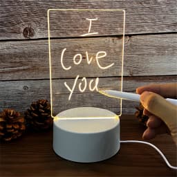 LED noční světlo na nástěnku s perem - USB dobíjecí psací světlo pro dekoraci dětského pokoje - náhled 3