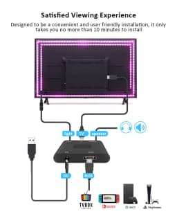 RGB LED pásky Podsvícení TV USB HDMI Synchronizace barev obrazovky Sada pro ambientní osvětlení chytré domácnosti - náhled 5