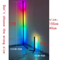 RGB Music Sync stojací lampa - 16M LED stojací světlo s měnícími se barvami do ložnice a obývacího pokoje - náhled 4