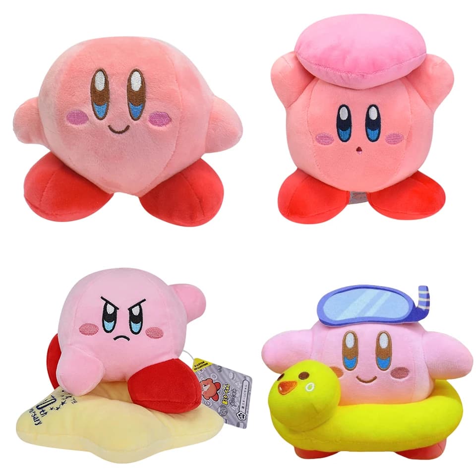 Růžová Kirby plyšová hračka plněná panenka měkká anime postavička dárek pro děti narozeniny
