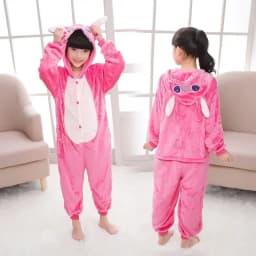 Dětské plyšové pyžamo s motivem onesie, zimní teplé, kreslené postavičky, pyžamo pro chlapce a dívky, vánoční dárek - náhled 4