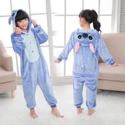 Dětské plyšové pyžamo s motivem onesie, zimní teplé, kreslené postavičky, pyžamo pro chlapce a dívky, vánoční dárek - náhled 3