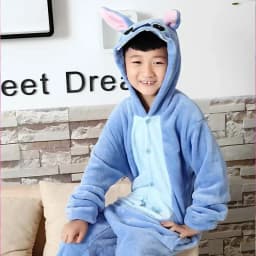Dětské plyšové pyžamo s motivem onesie, zimní teplé, kreslené postavičky, pyžamo pro chlapce a dívky, vánoční dárek - náhled 6