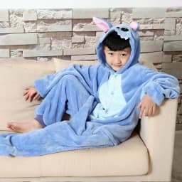 Dětské plyšové pyžamo s motivem onesie, zimní teplé, kreslené postavičky, pyžamo pro chlapce a dívky, vánoční dárek - náhled 5