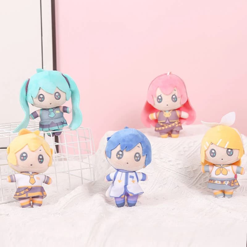 14cm anime plyšová klíčenka roztomilý měkký plněný plyšový kroužek na klíče s taškou, přívěskem, dárkem