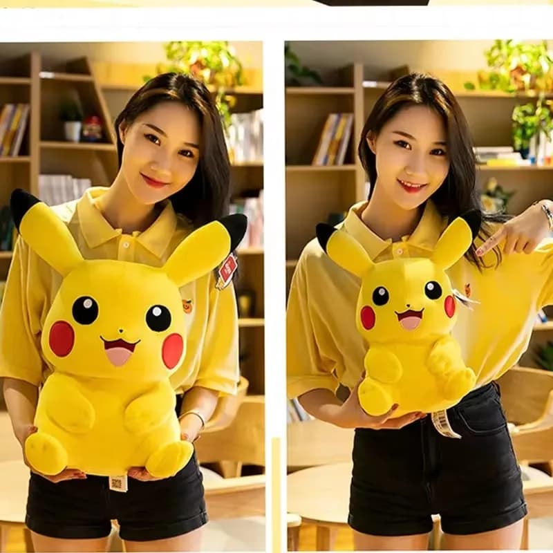 Velká plyšová hračka Pikachu měkké plněné zvířátko kawaii pokojová dekorace vánoční dárek pro děti dospělé