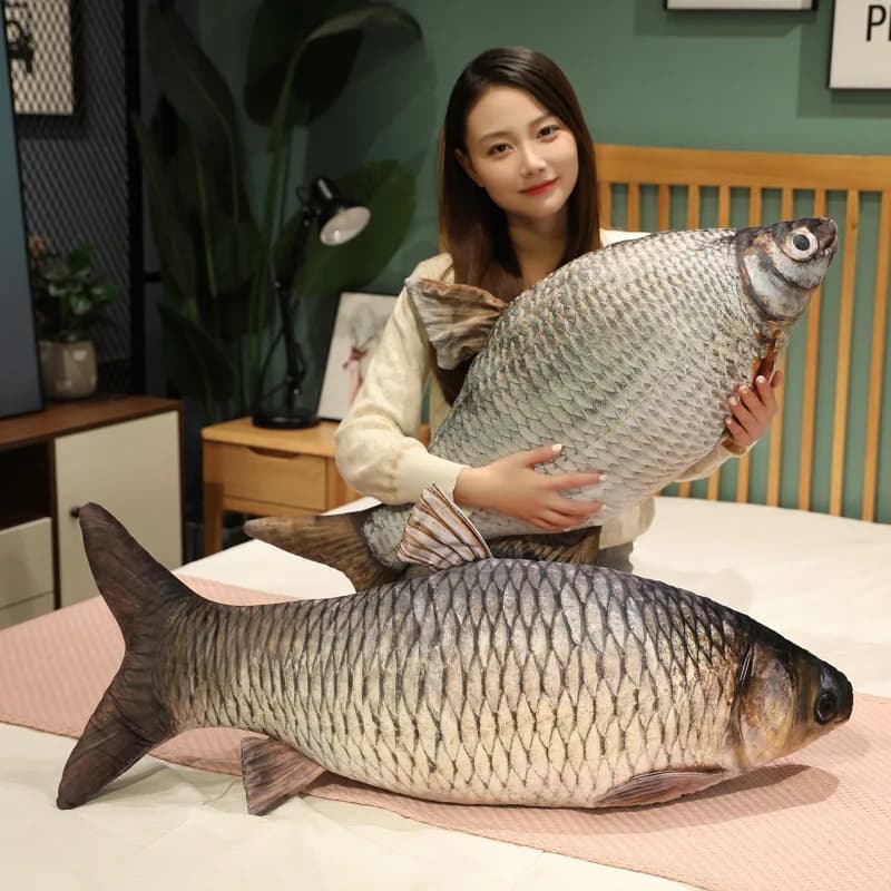 Obří ryba plyšový polštář plněná hračka pro děti měkký polštář pro pohodlný spánek dárek 30-100 cm