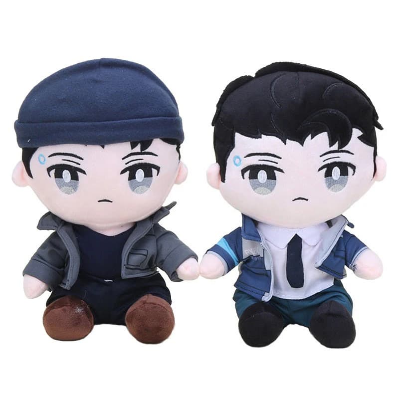 28cm Connor Plyšová panenka Sedící Figurka Roztomilá Uniforma Cosplay Plyšová Hračka Narozeninový Dárek