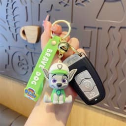 Tlapková patrola, klíčenka, akční figurky, Chase, Skye, Marshall, Rocky, PVC hračka, auto, kroužek na klíče, dárek pro děti - náhled 4