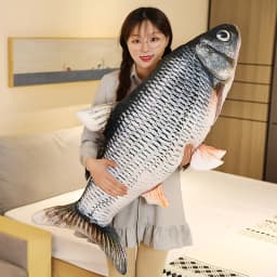 3D realistický plyšový polštář se zlatou rybkou 40-60 cm měkký plyšový polštářek pro děti, dárková hračka - náhled 4