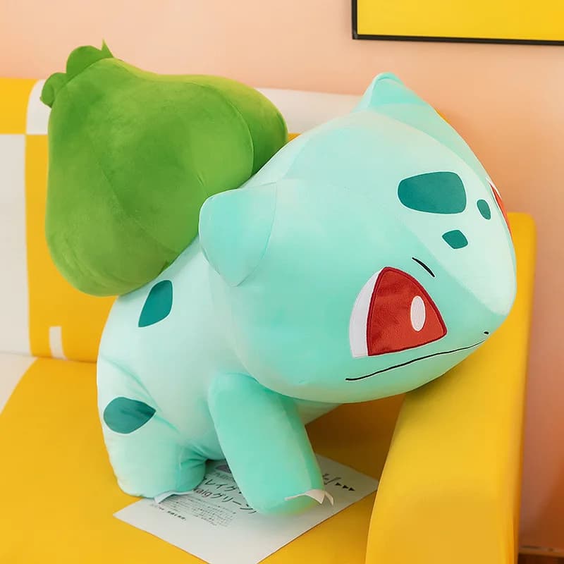 Plyšová hračka Bulbasaur 45 cm - měkký plyšový polštář s motivem Pokémona, dárek pro děti, chlapce a dívky