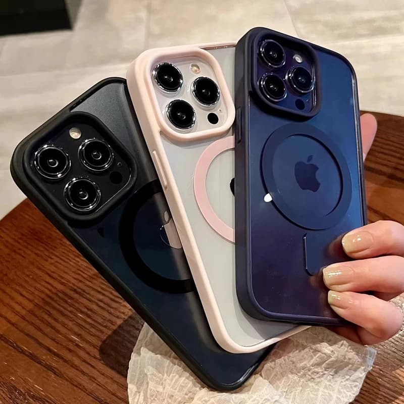 Průhledný kryt MagSafe pro iPhone 16, 15, 14, 13, 12 Pro Max s magnetickým bezdrátovým nabíjením