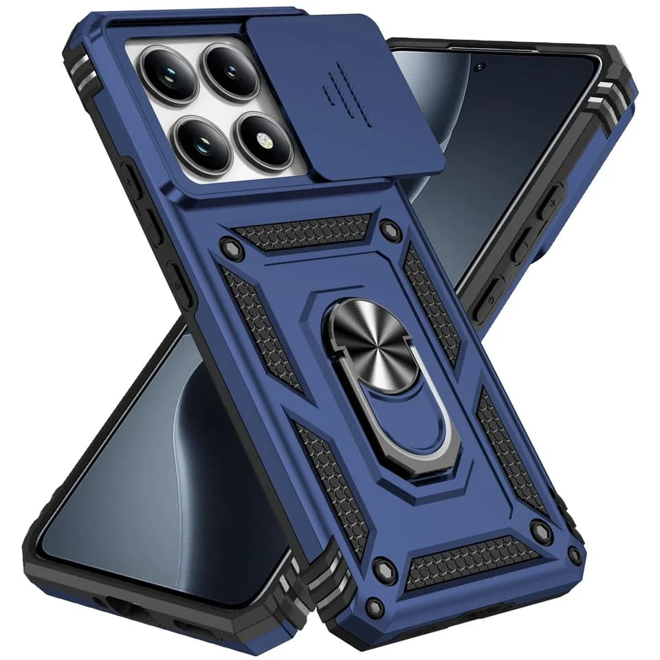 Magnetický stojánek na telefon, vojenský brnění, nárazuvzdorný kryt s otočným posuvným fotoaparátem