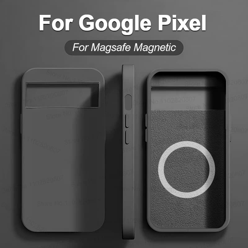 Tekutý silikonový magnetický kryt na telefon pro Google Pixel 8 7 6 Pro bezdrátové nabíjení s nárazníkem