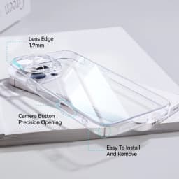 Kryt Crystal Clear pro iPhone 16 15 Pro Max, průhledný, s antireflexní úpravou, ochranný kryt z PC, pro iPhone 16/15 Pro Max - náhled 7