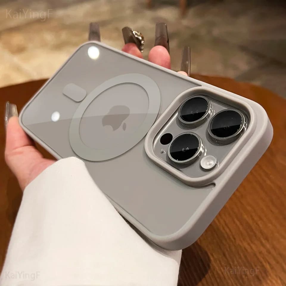 Průhledné magnetické bezdrátové nabíjecí pouzdro pro iPhone 16 15 14 13 12 11 Pro Max Mini XS XR Transparentní kryt