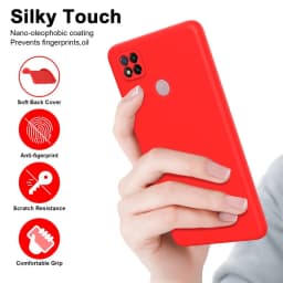Měkký tekutý silikonový kryt na telefon s ochranou fotoaparátu pro Redmi 9C NFC - prémiový kryt - náhled 4