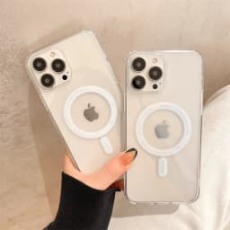 Bezdrátové nabíjecí pouzdro MagSafe pro iPhone 16 15 14 13 12 11 Pro Max magnetický průhledný nárazník - náhled 4
