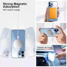 Průhledný kryt MagSafe pro iPhone 11, 12, 13, 14, 15, Pro Max XR XS, s bezdrátovým nabíjením - náhled 7