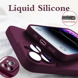 Silikonový kryt pro iPhone 16 15 14 13 12 11 Pro Max, ochranný kryt proti pádu, jednobarevný - náhled 3