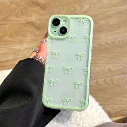 Roztomilý kryt s mašlí pro iPhone, průhledný měkký bonbónový kryt pro 16, 15, 14, 13, 12 Pro Max, ochrana telefonu - náhled 5