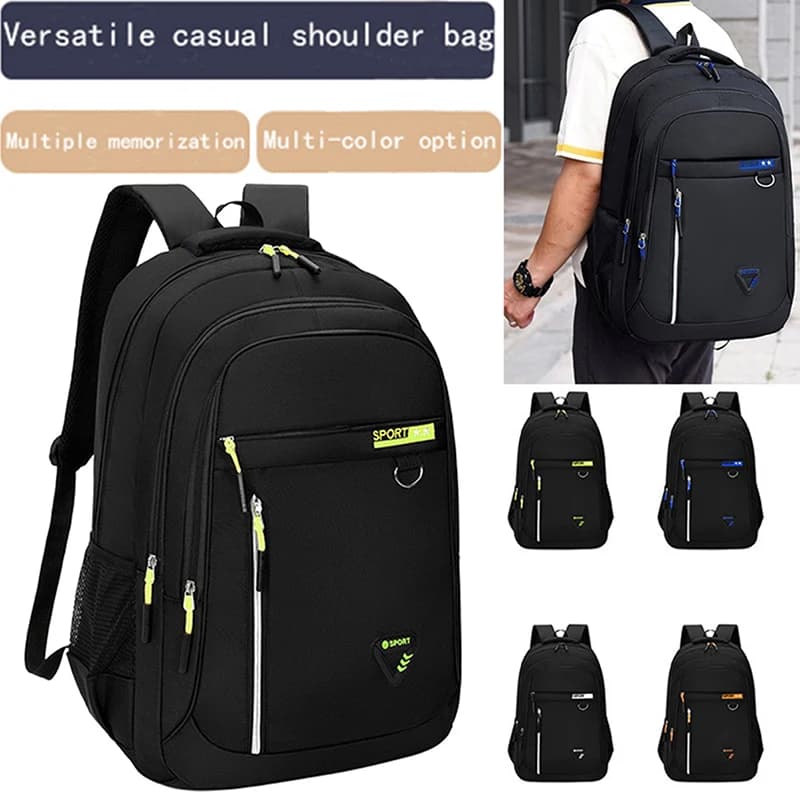 Velkokapacitní unisex batoh - lehká cestovní školní taška pro muže a ženy