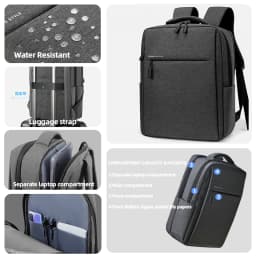40L batoh na notebook 17 palců USB nabíjecí port cestovní vysokoškolský školní batoh muži ženy odolný - náhled 5