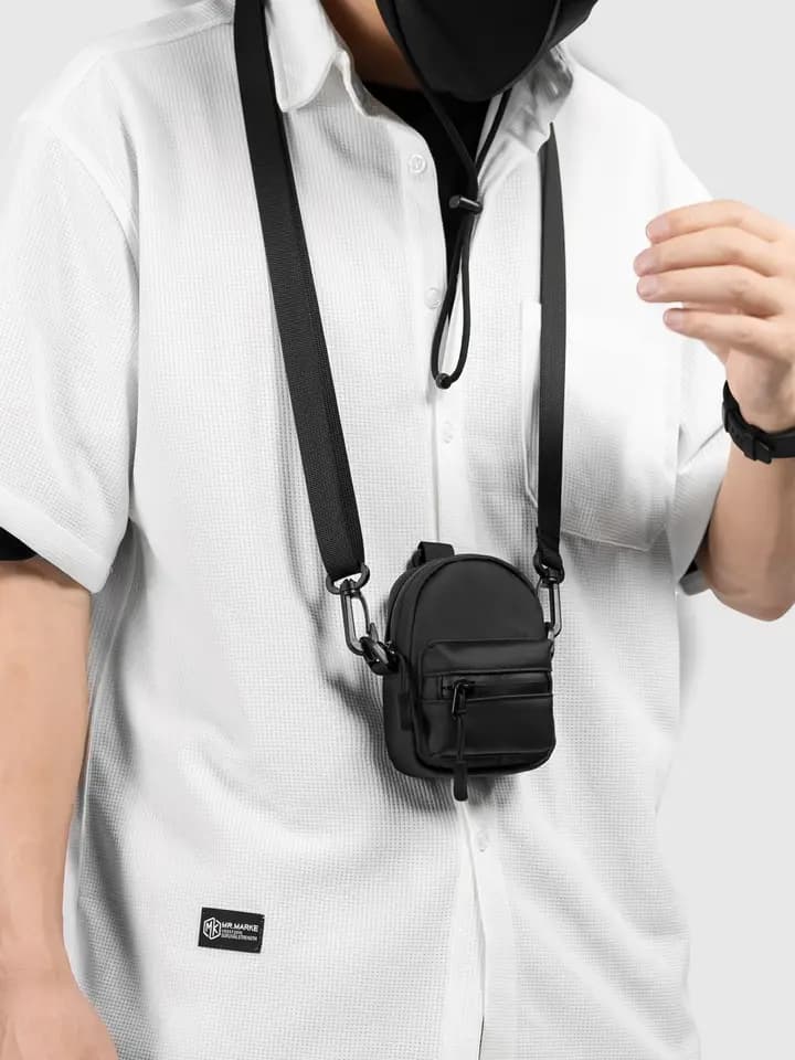 Kožená peněženka na mince se 2 zipy - peněženka na drobné, pouzdro na klíče pro muže a ženy