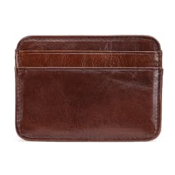 Tenká peněženka z pravé kůže pro muže, pouzdro na kreditní karty, tenká vintage mini kabelka, spona na peníze - náhled 4