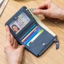 Kožená peněženka s RFID blokováním - tenká peněženka na mince, pouzdro na kreditní karty pro muže a ženy, malá peněženka - náhled 3