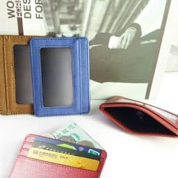 Tenká peněženka z umělé kůže s pouzdrem na kreditní karty - pouzdro na vizitky s více sloty pro muže - náhled 6