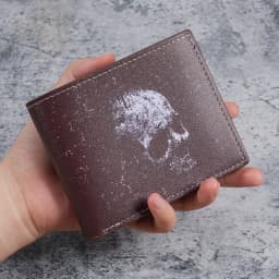 Lebka Tisk Krátká peněženka Retro Gothic Mincová peněženka pro muže a ženy Kompaktní Bifold - náhled 4