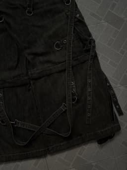 Vintage džíny cargo unisex baggy kalhoty s kapsami Y2K streetwear wide leg denim - náhled 7