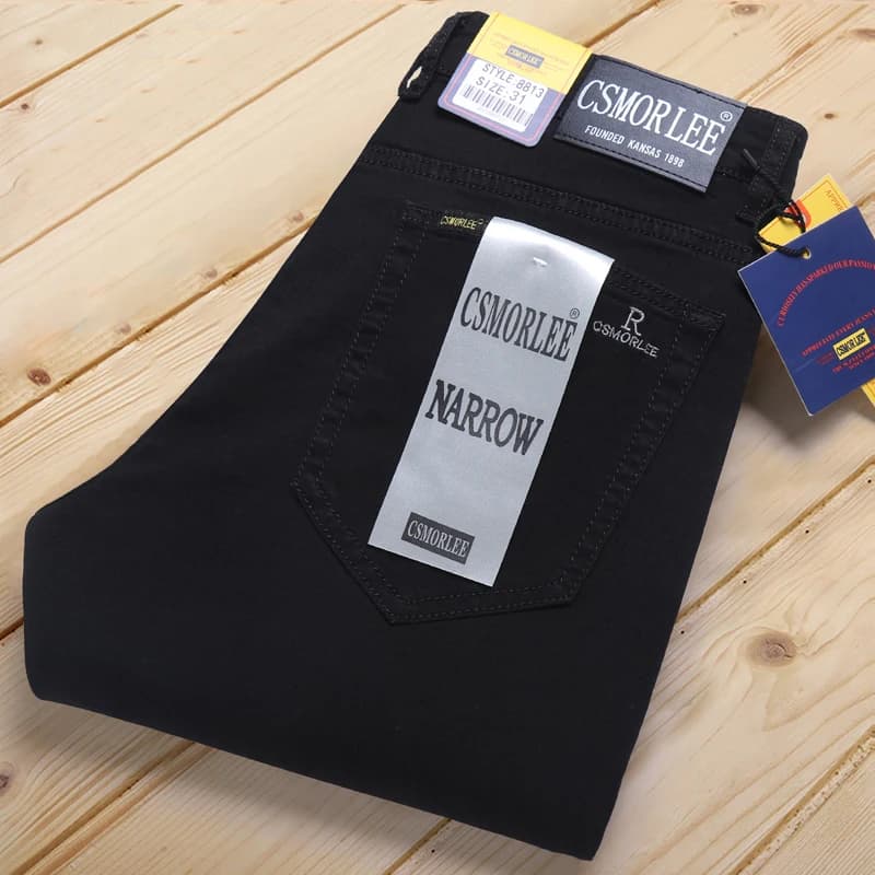 Pánské slim fit džíny s rovnými nohavicemi - pohodlné denimové kalhoty na podzim a zimu