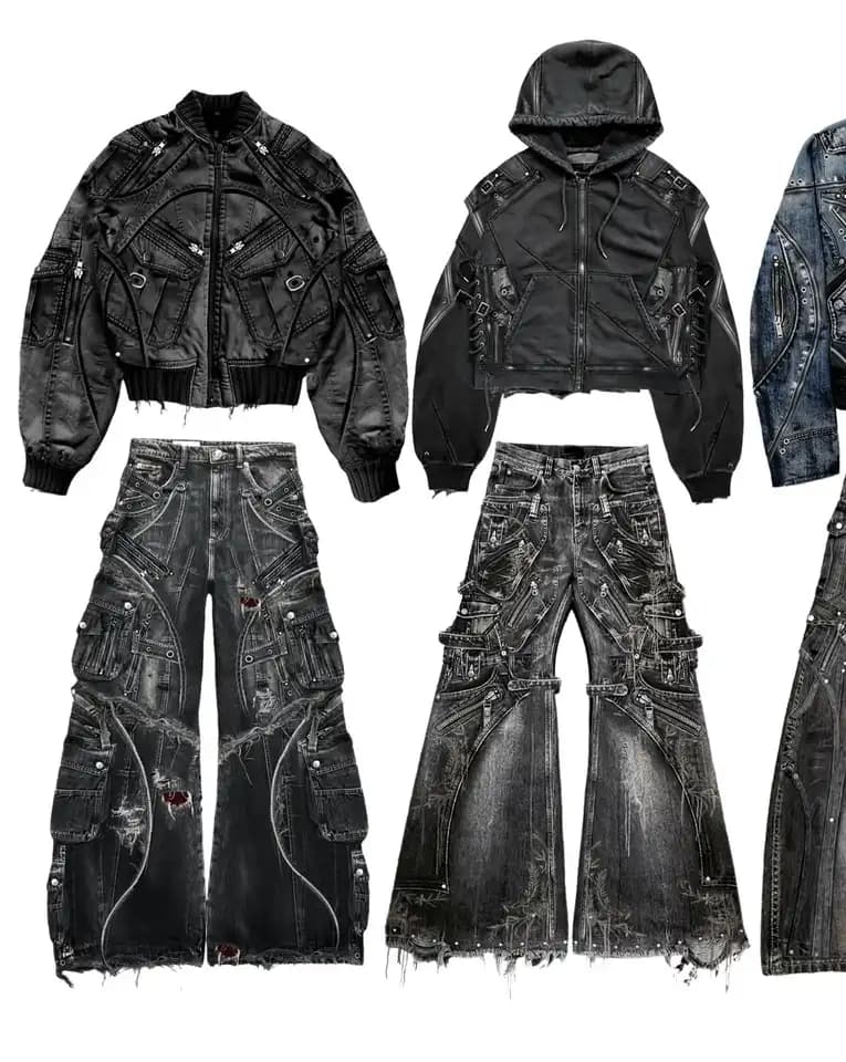 Pánské široké džíny s kapsami, rovný střih, oversize denimové kalhoty retro styl