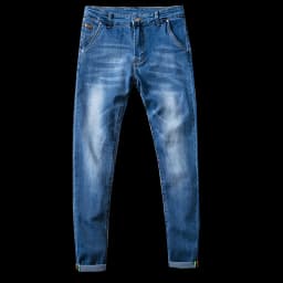 Pánské džíny slim fit strečové modré skinny kalhoty casual elegantní střih 2024 - náhled 2