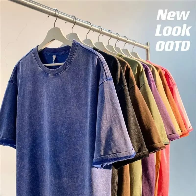 Retro tričko s krátkým rukávem unisex oversized bavlněné vintage street wear letní