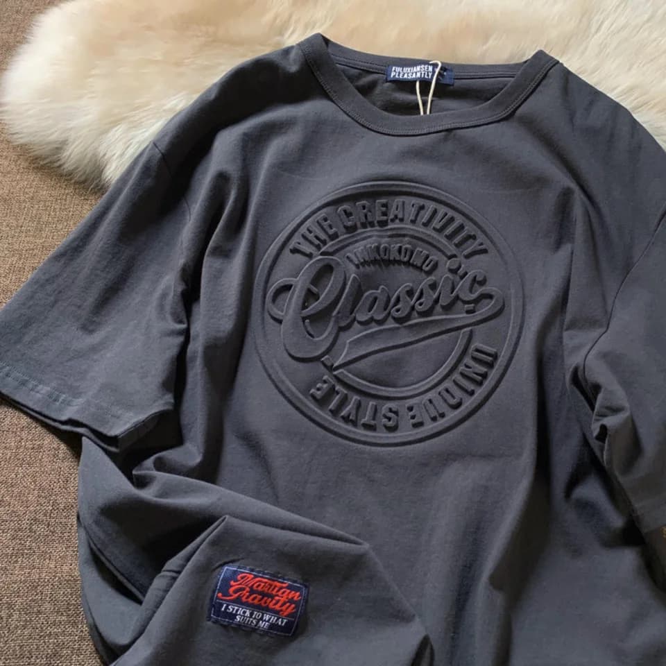 Vintage 3D pánské dámské tričko s krátkým rukávem casual unisex bavlněné tričko s potiskem