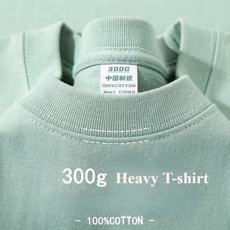 Pánská bavlněná trička 300gsm letní těžká kvalita unisex jednobarevná topy uniforma