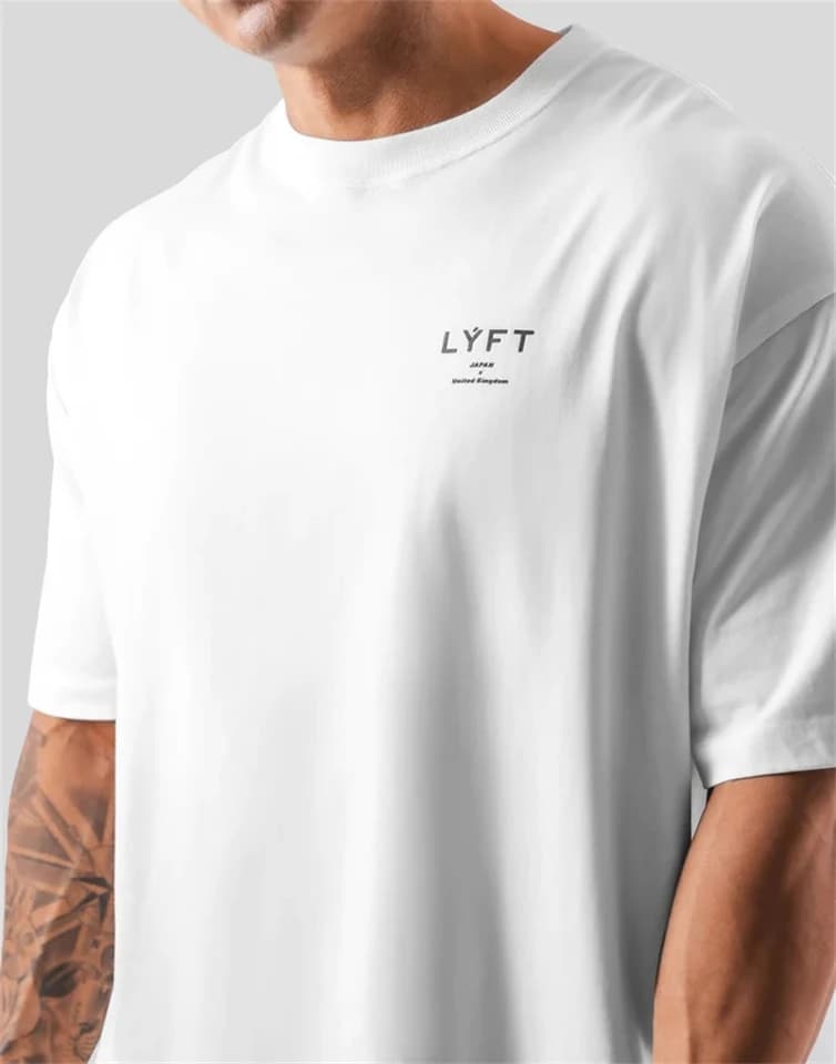 Pánské bavlněné tričko na fitness a bodybuilding - oversized sportovní tee pro trénink