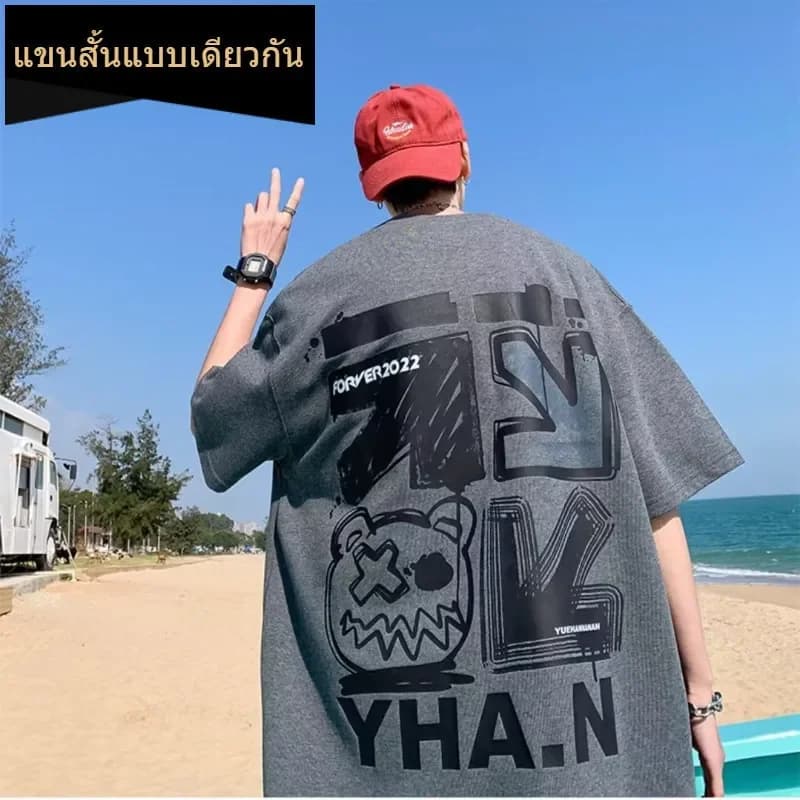 Pánské tričko s krátkým rukávem graffiti potisk M-8XL unisex abeceda cartoon