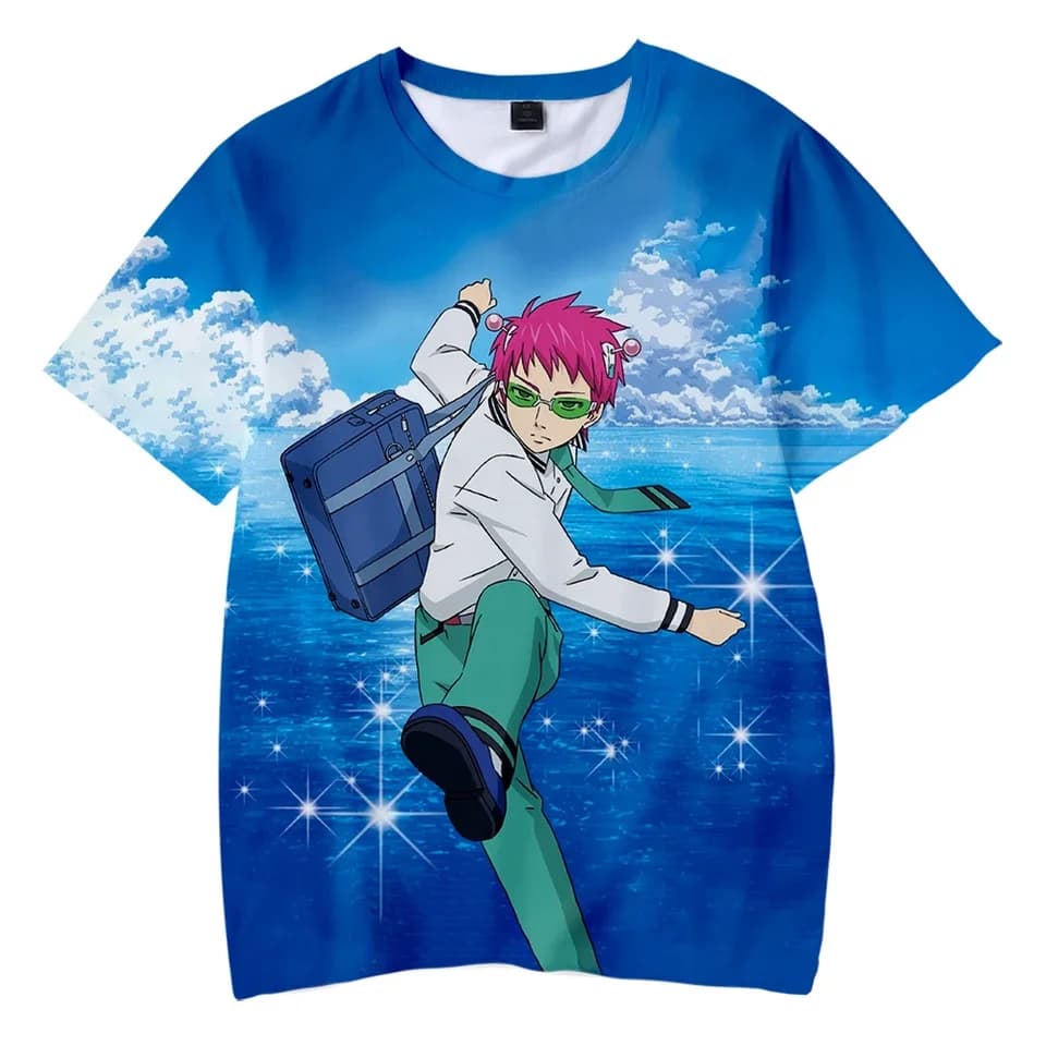 Anime tričko Saiki Kusuo unisex bavlna pro muže ženy děti kawaii japonské letní top