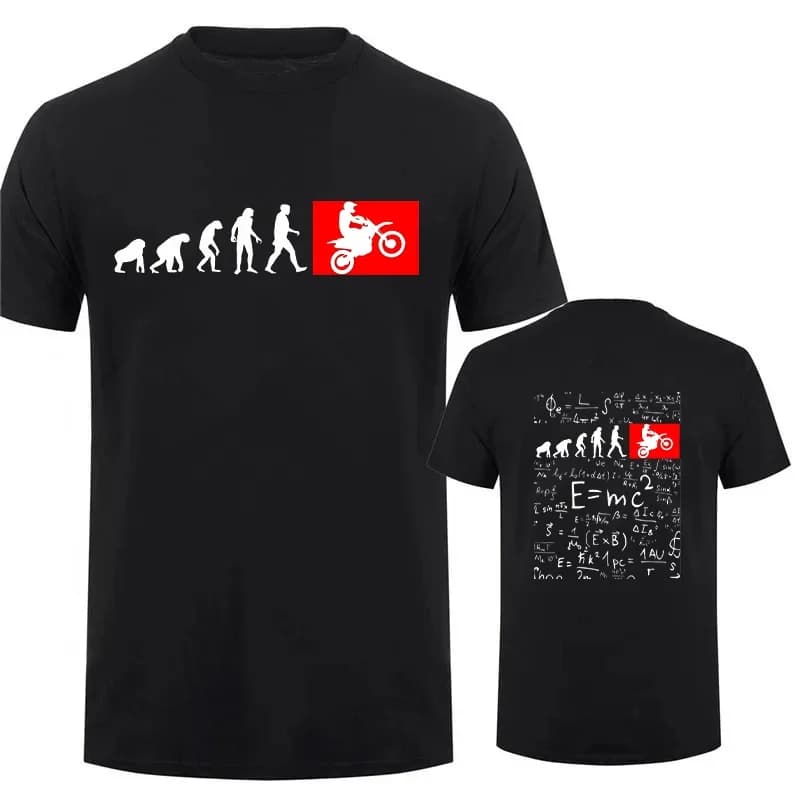 Pánské vintage tričko s motivem motokrosu - černé tričko s retro designem speedometru