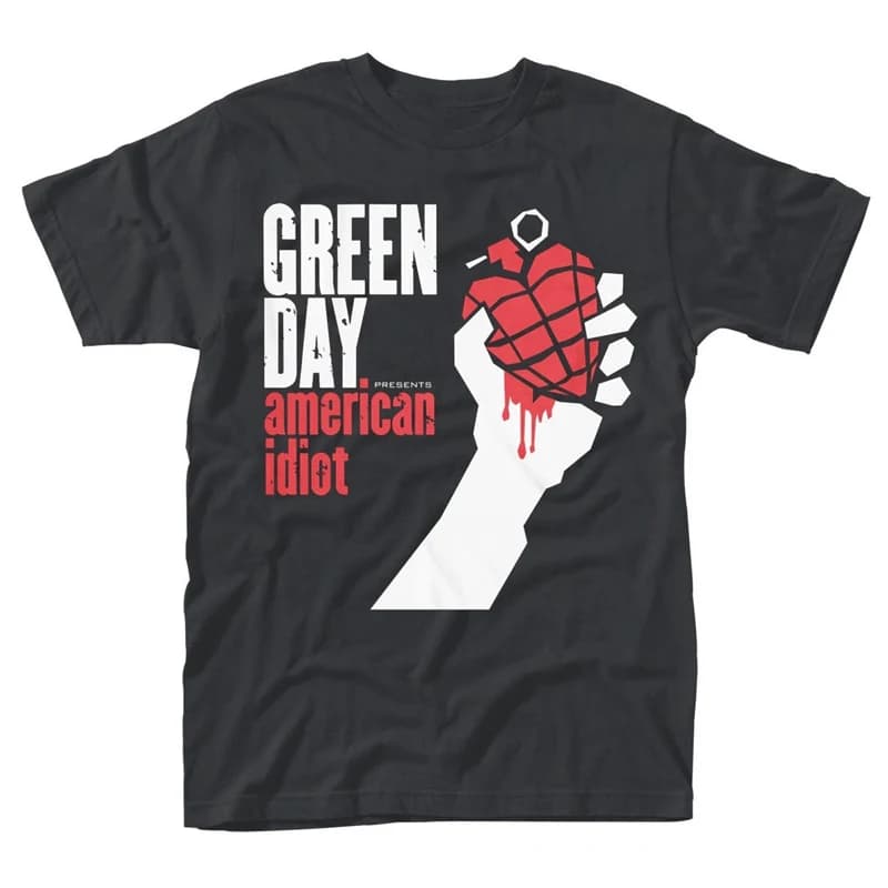 Unisex oversize tričko American Idiot motiv - pohodlné bavlněné tee streetwear styl