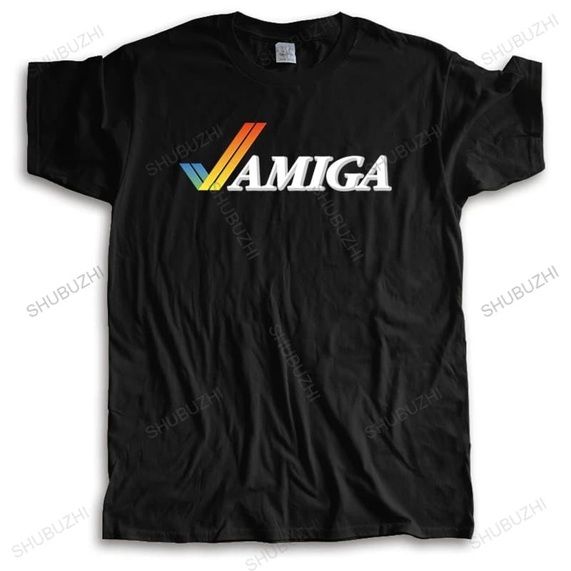 Pánské tričko s výstřihem Commodore Amiga - unisex bavlněné tee letní oblečení