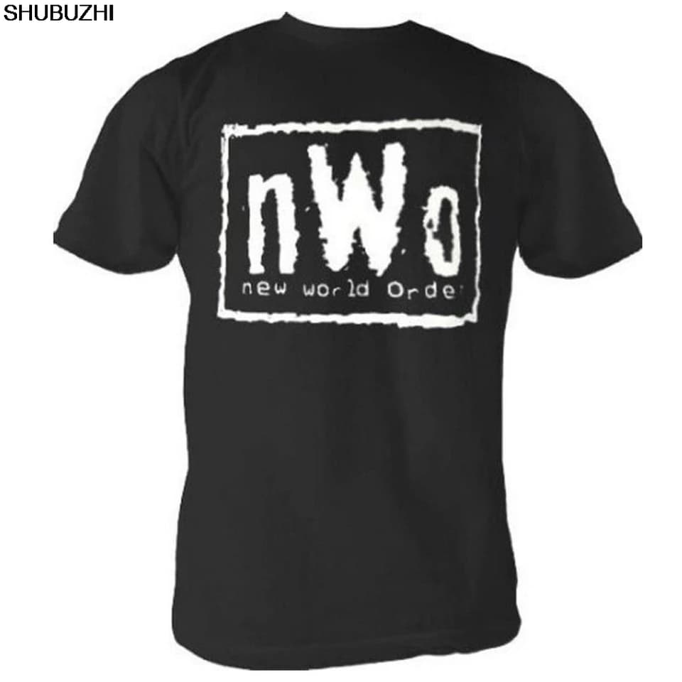 Pánské černé tričko New World Order Wrestling - unisex casual tričko volný střih