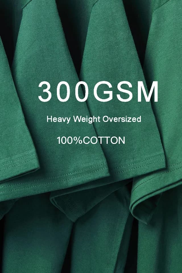 Pánské bavlněné tričko oversized 300gsm těžké kvalitní krátký rukáv jednobarevné